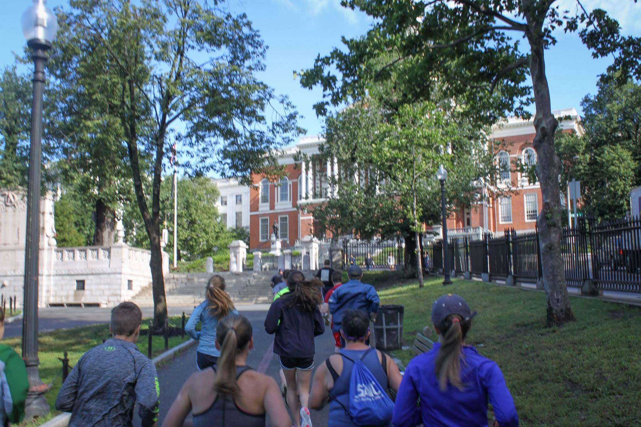 Freedom Trail Run runners in downtown Boston