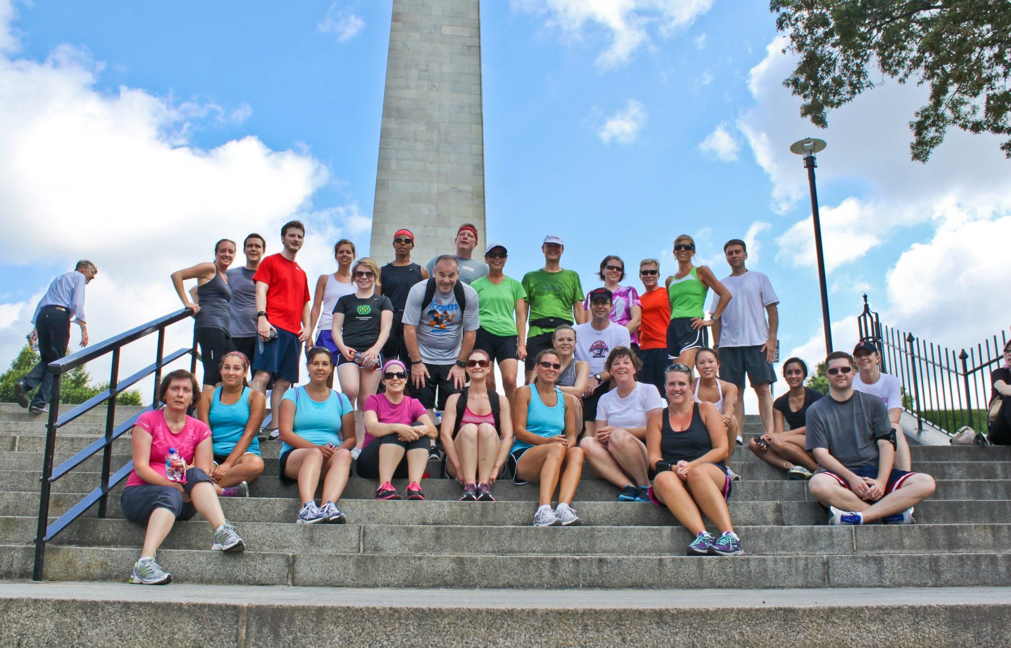 Freedom Trail Run runners in downtown Boston