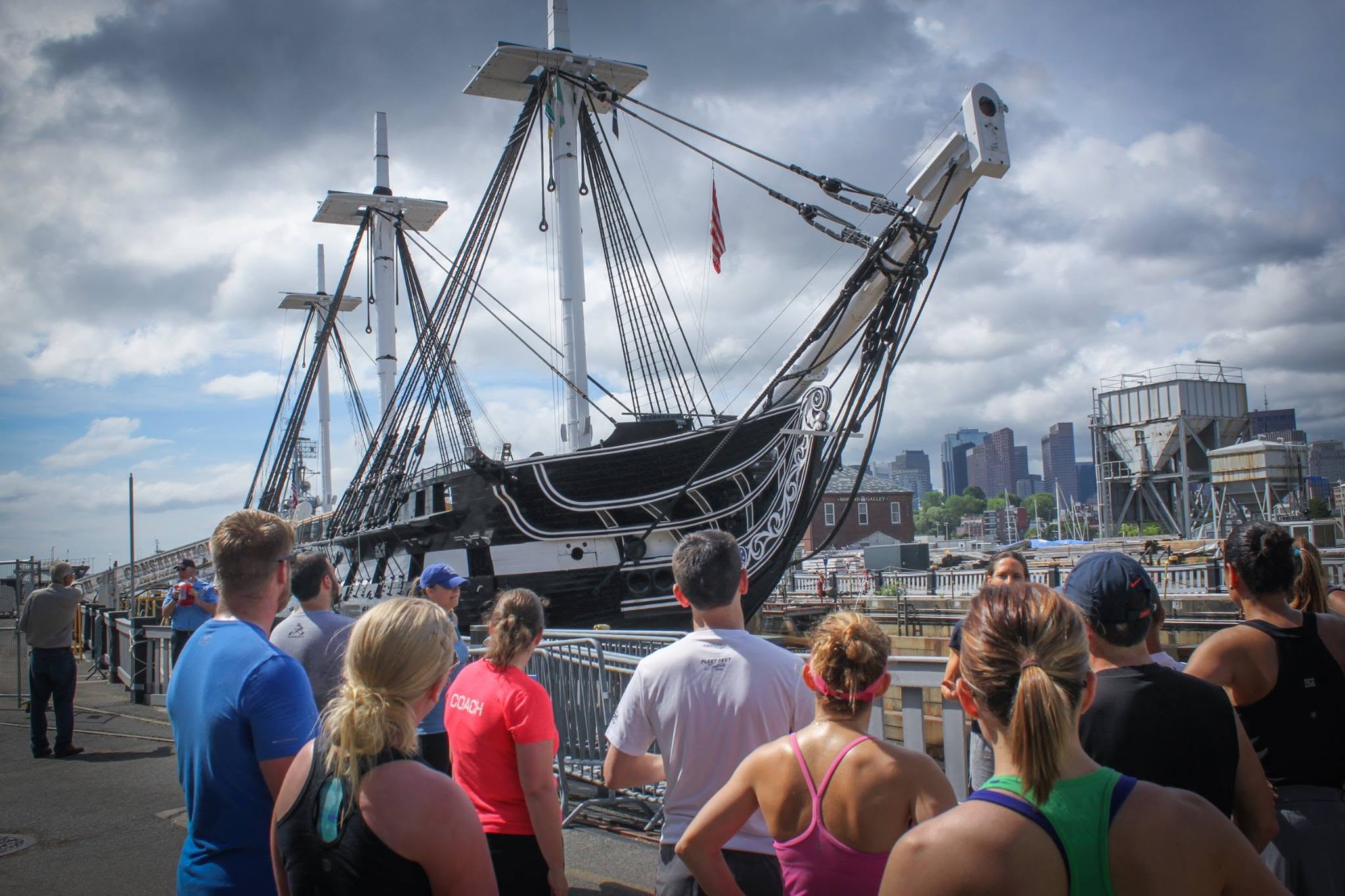 Freedom Trail Run runners in downtown Boston