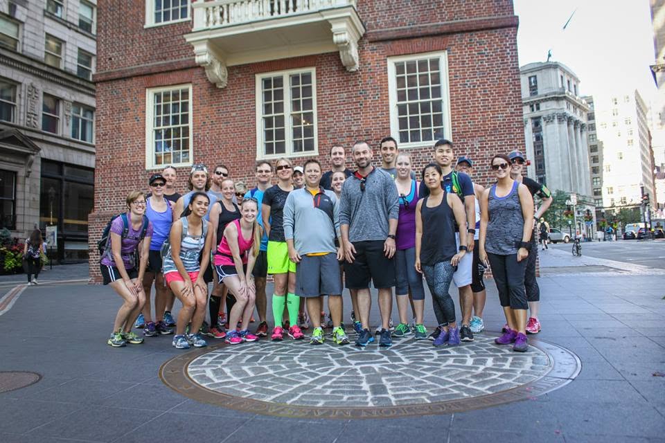 Freedom Trail Run runners in downtown Boston
